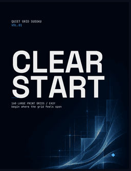 Quiet Grid Sudoku CLEAR START cover