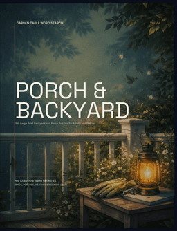 Garden Table Word Search Porch & Backyard cover
